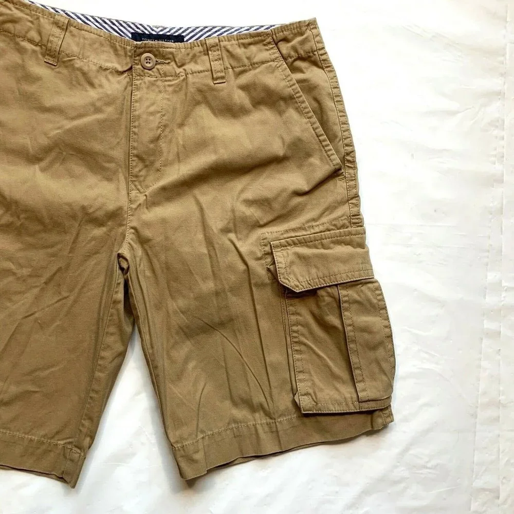 Tommy Hilfiger Cargo‎ Shorts Mens 33 (35x11.5) Relaxed Longer Length Heavyweight